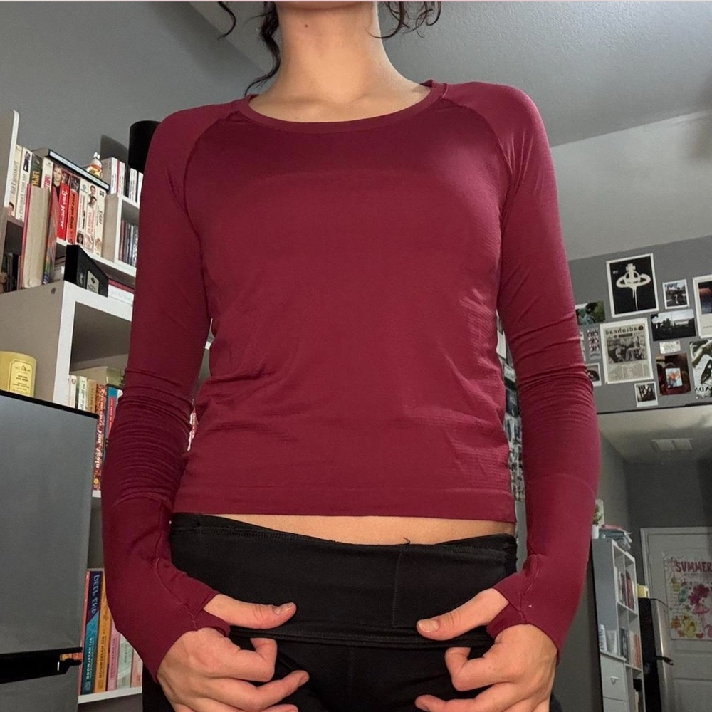 Lululemon Swiftly Tech 2.0 Long Sleeve – Deep Fuchsia, Size 6